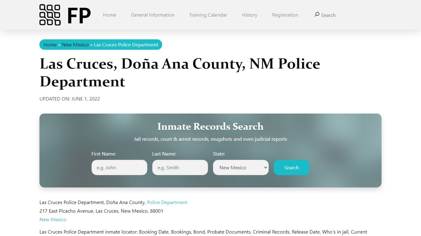 Las Cruces, NM Police - City Jail Inmates, Arrests