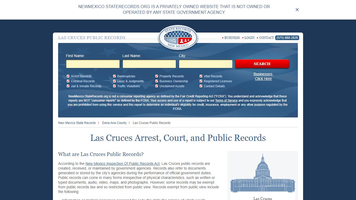 Las Cruces Arrest and Public Records - StateRecords.org